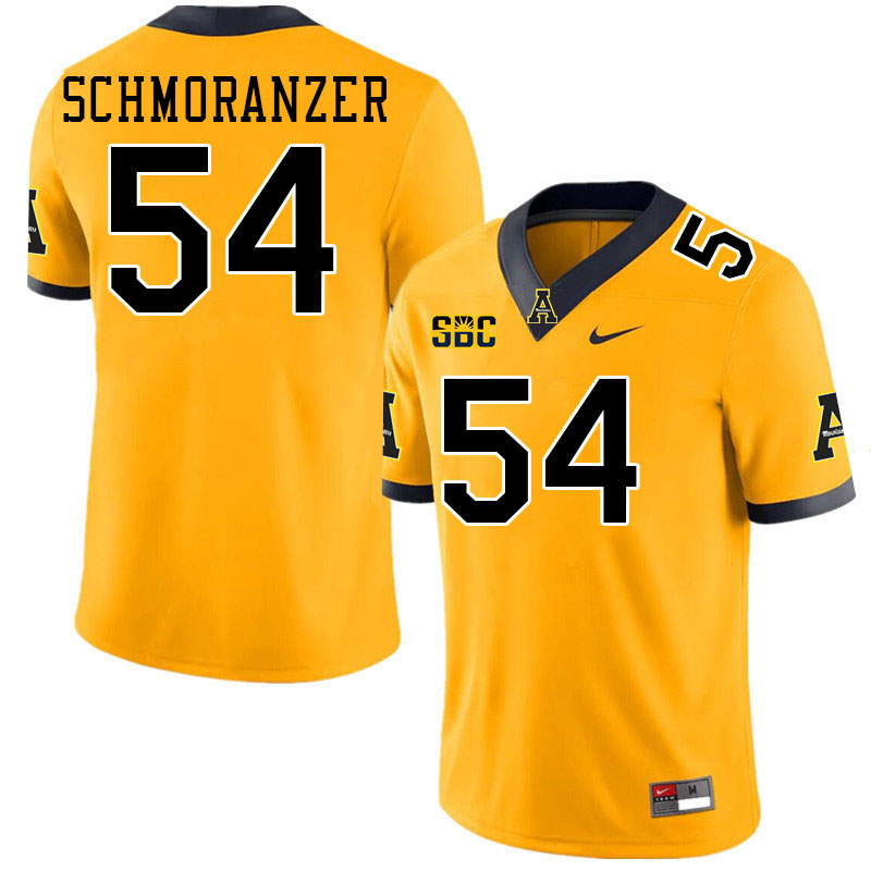 Appalachian State Mountaineers #54 Moritz Schmoranzer College Football Jerseys Stitched-Gold